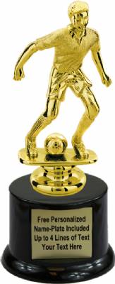 7" Male Soccer Trophy Kit with Pedestal Base