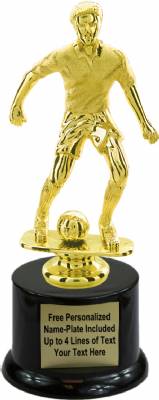 8" Male Soccer Trophy Kit with Pedestal Base