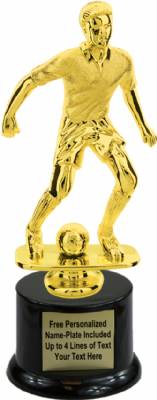 9" Male Soccer Trophy Kit with Pedestal Base