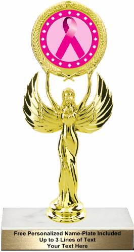 8 1/4" Pink Ribbon Awareness Trophy Kit