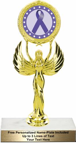 8 1/4" Purple Ribbon Awareness Trophy Kit