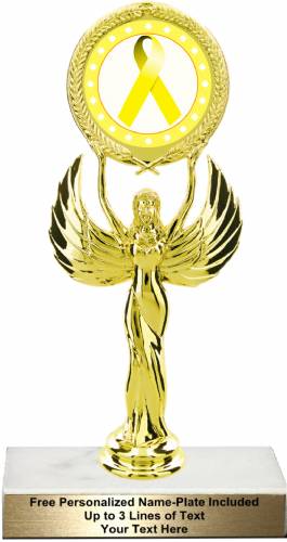 8 1/4" Yellow Ribbon Awareness Trophy Kit