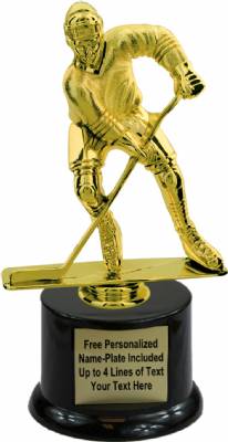 8" Male Hockey Trophy Kit with Pedestal Base