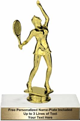 6 3/4" Female Tennis Trophy Kit