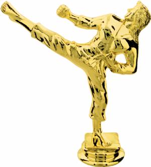 5" Gold Female Karate Trophy Figure