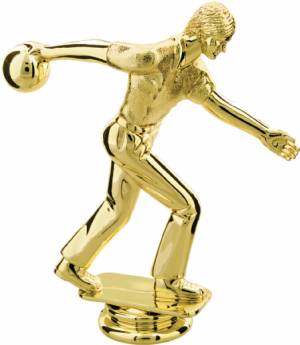 Gold 5" Male Bowler Trophy Figure