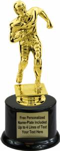 6 3/4" Football Runner Trophy Kit with Pedestal Base