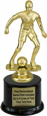 8" Female Soccer Trophy Kit with Pedestal Base