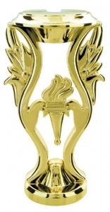 Gold 6" Torch Trophy Riser