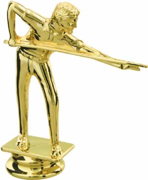 4 1/4" Male Billiards / Pool Gold Trophy Figure