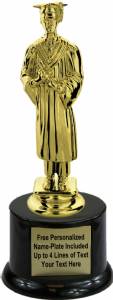 7" Male Graduate Trophy Kit with Pedestal Base