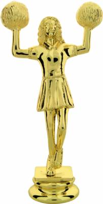 Gold 5 1/2" Cheerleader Trophy Figure