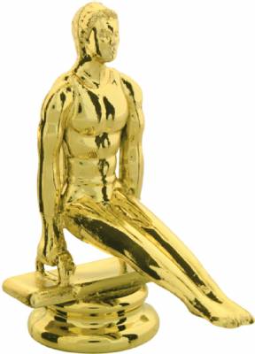 Gold 3 1/2" Male Gymnast Trophy Figure