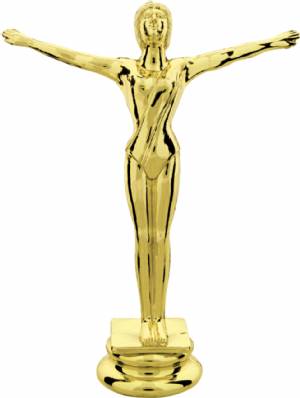 Gold 5 1/4" Female Gymnast Trophy Figure