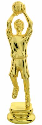 Gold 6" Male Youth Basketball Trophy Figure