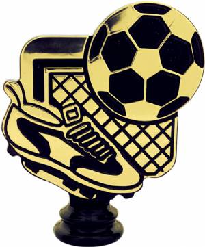 4 3/4" Black / Gold Soccer Gold Trophy Figure