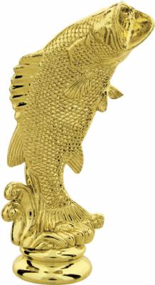 Gold 5" Bass Fishing Trophy Figure
