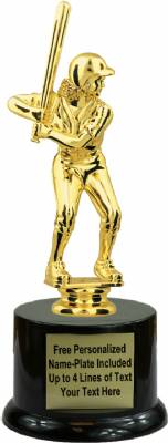 8" Female Softball Trophy Kit with Pedestal Base