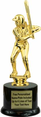 9" Female Softball Trophy Kit with Pedestal Base