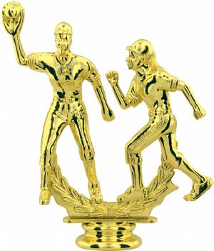 5 3/4" Female Double Softball Gold Trophy Figure