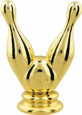 Gold 3 1/2" Bowling Ball / Pins Trophy Figure