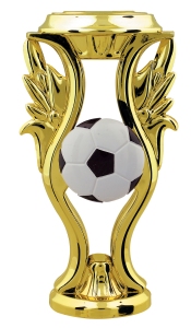 5" Gold with Color Soccer Trophy Riser