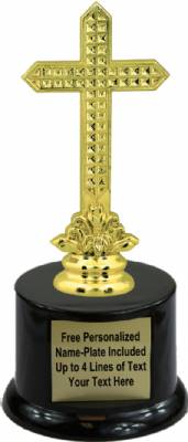 7" Cross Trophy Kit with Pedestal Base