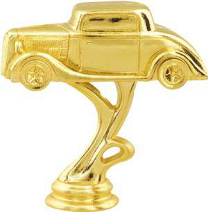 4" Street Rod Car Gold Trophy Figure