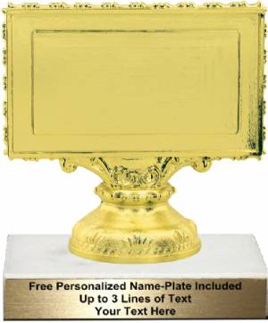 4 3/4" - 3 1/2" x 2" Plate Holder Trophy Kit