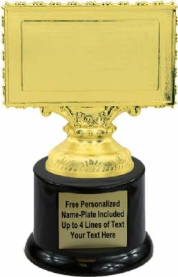 6" - 3 1/2" x 2"  Plate Holder Trophy Kit with Pedestal Base