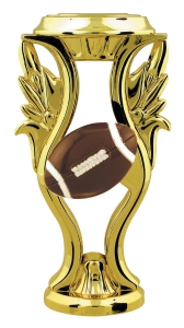 Gold with Color 5" Football Trophy Riser