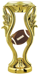 Gold with Color 6" Football Trophy Riser