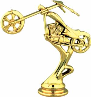 4 1/4" Chopper Motorcycle Gold Trophy Figure