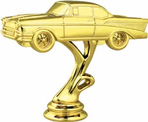 3 3/4" Classic Car Gold Trophy Figure