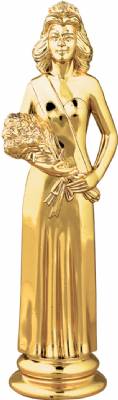 5 1/2" Beauty Queen Gold Trophy Figure