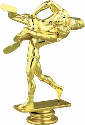 5 1/2" Double Wrestler Gold Trophy Figure