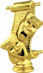 4 1/2" Drama Mask Gold Trophy Figure