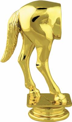 4" Horse's Rear Gold Trophy Figure