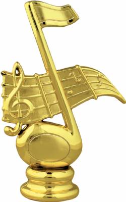 4 1/2" Music Note Gold Trophy Figure