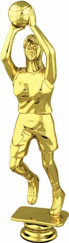 Gold 9" Female Basketball Trophy Figure