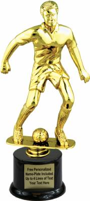 11" Male Soccer Trophy Kit with Pedestal Base