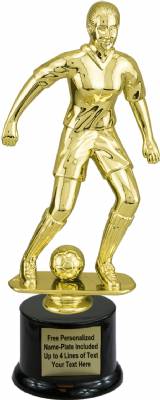 11" Female Soccer Trophy Kit with Pedestal Base