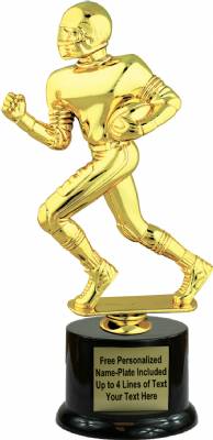 11" Football Runner Trophy Kit with Pedestal Base