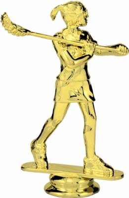 5" Lacrosse Female Gold Trophy Figure