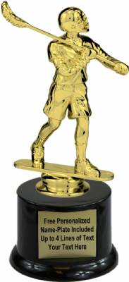 7" Male Lacrosse Trophy Kit with Pedestal Base