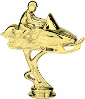 5" Snowmobile Gold Trophy Figure