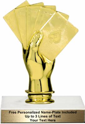 5 3/4" Gold Poker Hand Trophy Kit