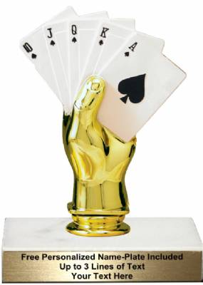 5 3/4" Color Poker Hand Trophy Kit