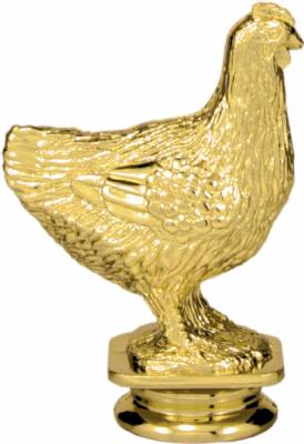 3" Chicken Gold Trophy Figure