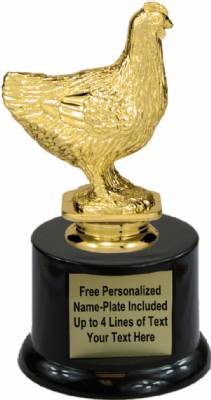 5" Chicken Trophy Kit with Pedestal Base